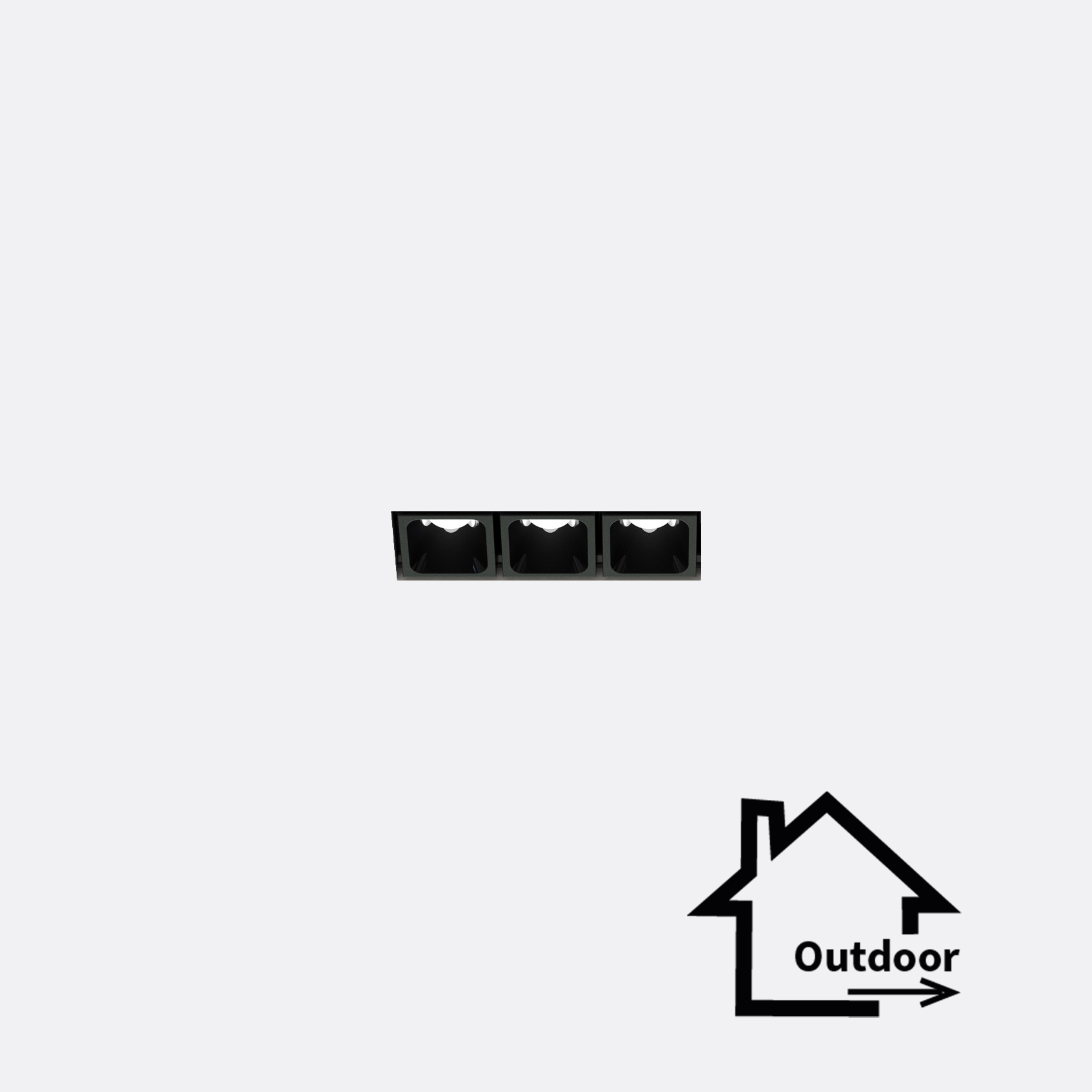 Leva 3 Outdoor Trimless Recessed - kit